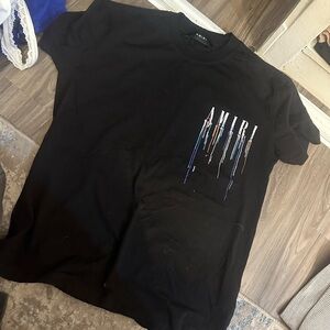 AMIRI Black Drip Logo T-Shirt